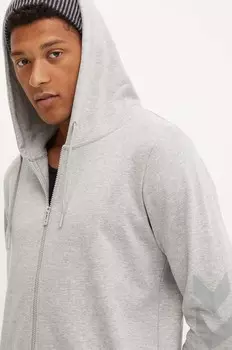 HmlLEGACY ZIP HOODIE хлопковая толстовка Hummel, серый