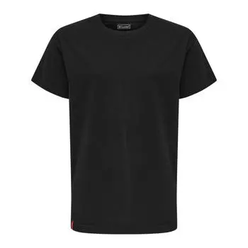 Hmlred Basic Футболка S/S Kids Футболка S/S Unisex Kids HUMMEL, черный