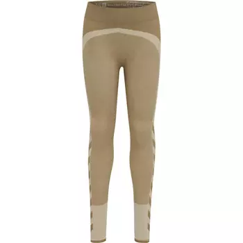 Hmlspin Бесшовные колготки Леггинсы для девочек HUMMEL, хаки
