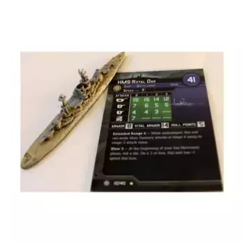 HMS Royal Oak (R), Axis & Allies - Collectible Miniatures Game - War at Sea - Condition Zebra Singles