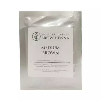 Хна для бровей Средне-коричневый 1 пакетик Wonder Lashes