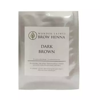 Хна для бровей Темно-коричневый 1 пакетик Wonder Lashes