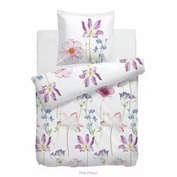 HnL хлопковое постельное белье цветы Merano разноцветные 135х200 см + 80х80 см Heckett & Lane