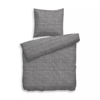 HNL хлопковое постельное белье в горошек Олаф серый 135х200 см + 80х80 см Heckett & Lane