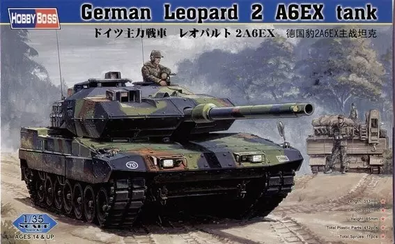 Hobby Boss, Немецкий танк Leopard 2 A6EX, Модельный комплект, 12+