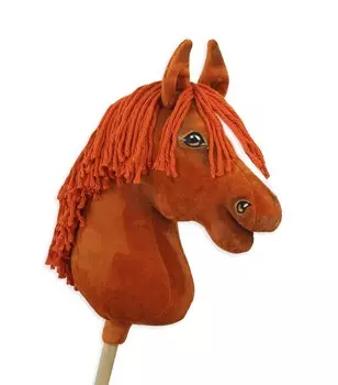 Hobby Horse Большая Лошадь на палке Премиум - Каштан А3 Super Hobby Horse
