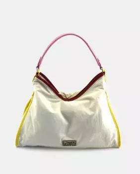 Хобо через плечо с ручкой и застежкой-молнией DMR, бежевый