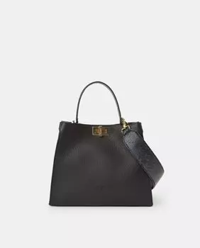 Хобо из черной кожи с застежкой Latouche, черный