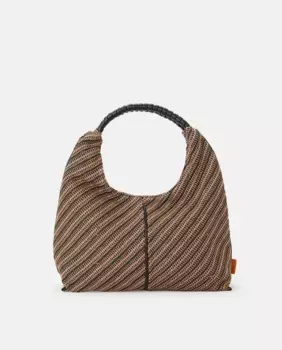 Хобо с плетеной ручкой Jo & Mr. Joe, чёрный