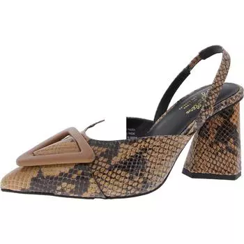 Ходят слухи, что женские кожаные туфли с открытой пяткой и декором Seychelles, цвет tan/exotic leather