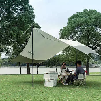 Ходтаун, широкий навес для моря и неба, шестиугольный навес, уличный навес, пляжная палатка, палатка с навесом для кемпинга, HDW1520