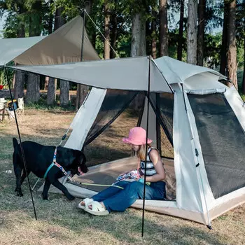 Hodtown Park быстро открывающаяся палатка для кемпинга на открытом воздухе, автоматическая пружинная четырехсторонняя палатка для кемпинга HDW1504 1 1