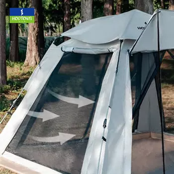 Hodtown Park быстрооткрывающаяся палатка для кемпинга на открытом воздухе с местом для хранения вещей на 3-4 человека, защита от солнца и водонепроницаемость HDW1504, белый, один размер подходит всем