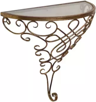 HOFMANN LIVING AND MORE настенный стол-полка 40х40х20 см, цвет antik goldfarben