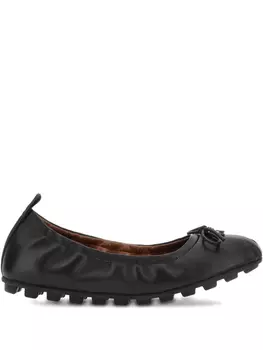 Hogan балетки на плоской подошве, черный