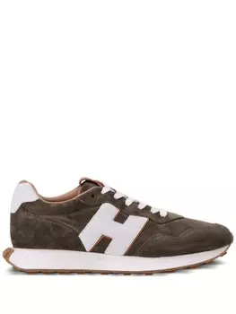 Hogan кроссовки H601 с нашивкой H, зеленый