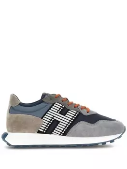 Кроссовки Hogan H601, синий/серый/бежевый/оранжевый