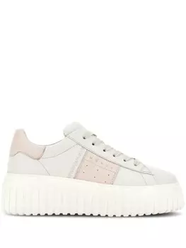 Hogan кроссовки H-Stripes на шнуровке, нейтральный цвет