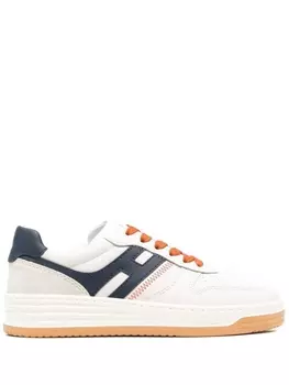 Кроссовки Hogan With Logo Patch, белый/черный/оранжевый