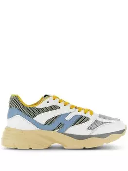 Hogan panelled leather sneakers, белый