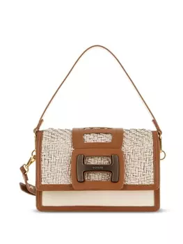 Hogan плетеная сумка через плечо H-Bag, нейтральный цвет