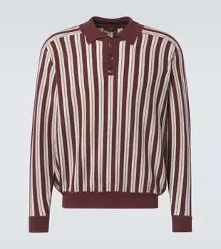 Hogan поло-свитер из шерсти и кашемира в полоску Bode, Brown Multi