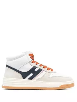 Hogan высокие кроссовки с нашивкой-логотипом, серый