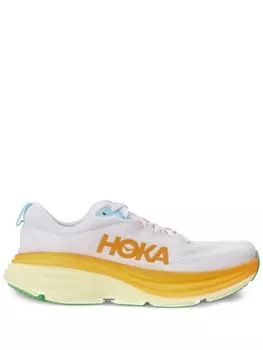 Кроссовки Hoka Bondi 8, белый/темно-желтый