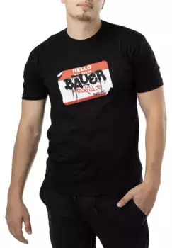 Хоккейная футболка для взрослые Bauer с именной табличкой, черный