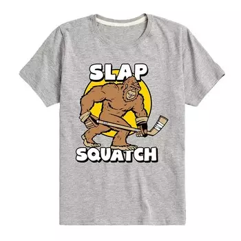 Хоккейная футболка с рисунком для мальчиков 8–20 лет Slap Squatch Licensed Character, цвет Heather Gray