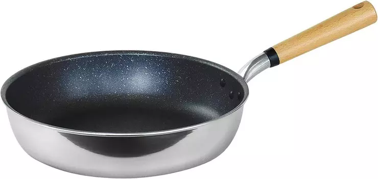 Hokuriku 4549351762749 Алюминиевая сковорода, 11,0 дюймов (28 см), совместима с индукционной индукцией, обработка фторсодержащей смолой, сделано в Японии, легкая, сковорода Futurai, серебристая HOKURIKUALUMI, Sliver