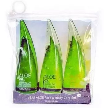 Holika Holika Jeju Aloe Дорожный набор для ухода за лицом и телом 165 мл
