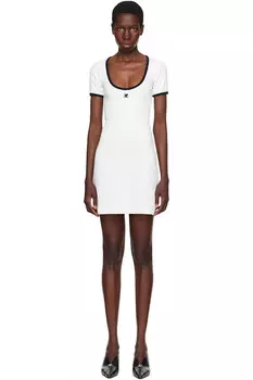 Холистик контрастное мини-платье Courrges, мультиколор