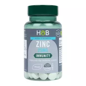 Holland & Barrett, Высококонцентрированный цинк, 25 мг, 120 капсул. Inna marka