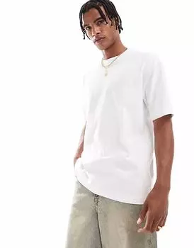 Hollister - Футболка свободного кроя белого цвета