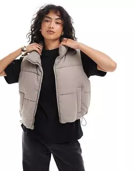 Hollister – Коричневый короткий пуховик