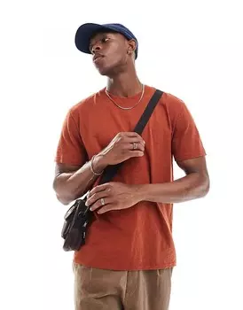 Hollister – красная футболка свободного кроя