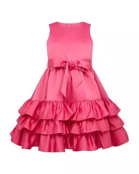 Holly Hastie Arabella атласное платье для девочек с оборками, розовый
