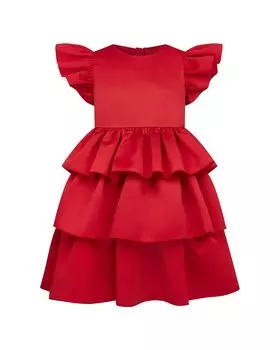 Holly Hastie Scarlett атласное платье для девочек с оборками, красный
