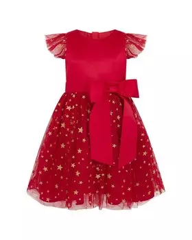 Holly Hastie Stella Атласное Золотая Звезда Девочки Вечернее Платье