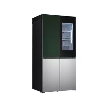 Холодильник LG F621GE65B, зеленый