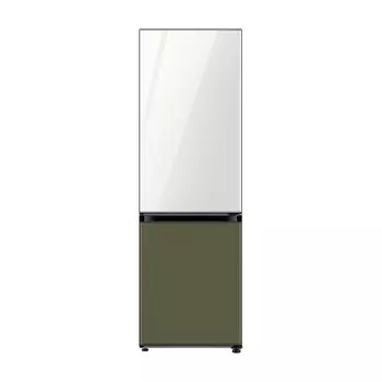 Холодильник Samsung Bespoke 333L, RB33R300452/SC, белый/оливковый