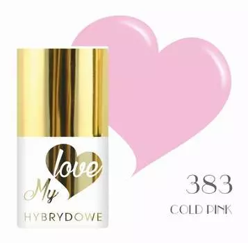 Холодно-розовый гибридный лак для ногтей Mylove UV/Led 383, SUNFLOWER