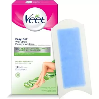 Холодные восковые полоски для сухой кожи, Veet