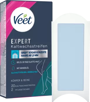 Холодные восковые полоски для тела и усилителя Ножки 20шт. Veet