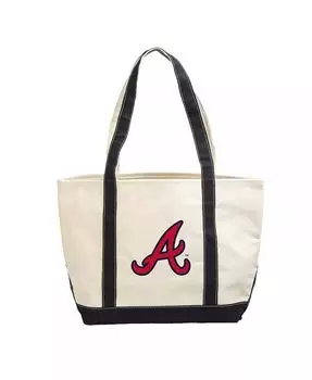 Холщовая большая сумка Atlanta Braves Logo Brands, слоновая кость/кремовый