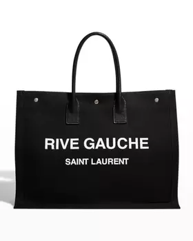 Холщовая большая сумка Rive Gauche Cabas Saint Laurent