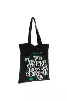 Холщовая большая сумка We We We We We We We We We We We We We We Were On A Break Friends, черный