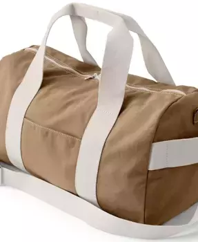 Холщовая дорожная сумка Weekender Duffle Bag Lands' End, коричневый/бежевый