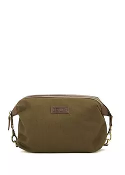 Холщовая косметичка цвета хаки Beymen
